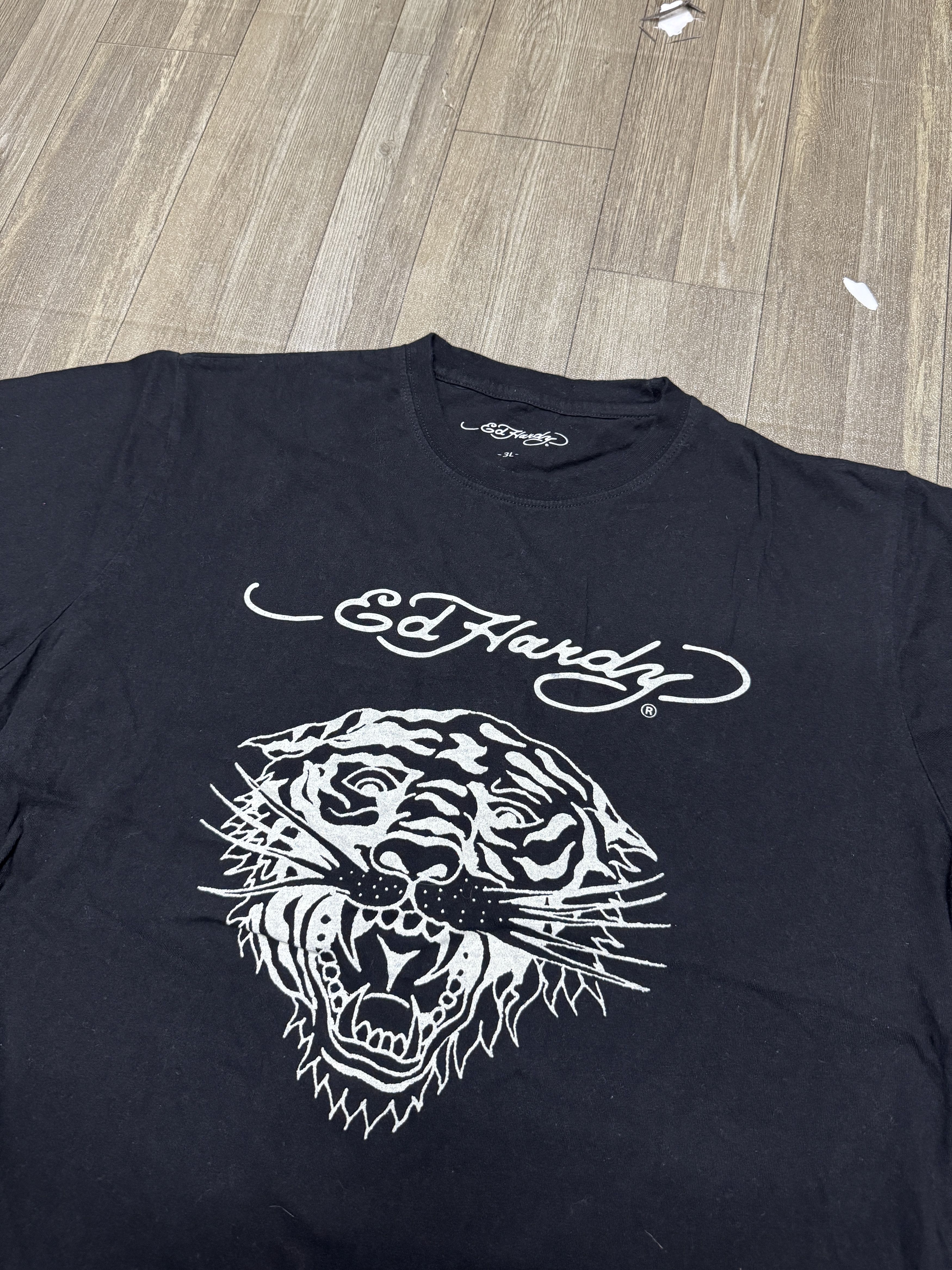 Ed Hardy × Japanese Brand × Vintage Ed Hardy Black Shirt 3L Size US L / EU 52-54 / 3 - 3 Thumbnail
