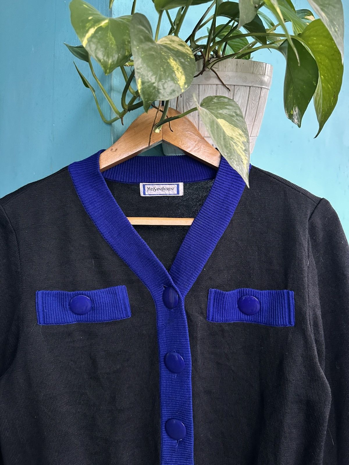 Vintage × Yves Saint Laurent Vintage Yves Saint Laurent Cardigan KnitWear Size M / US 6-8 / IT 42-44 - 3 Thumbnail