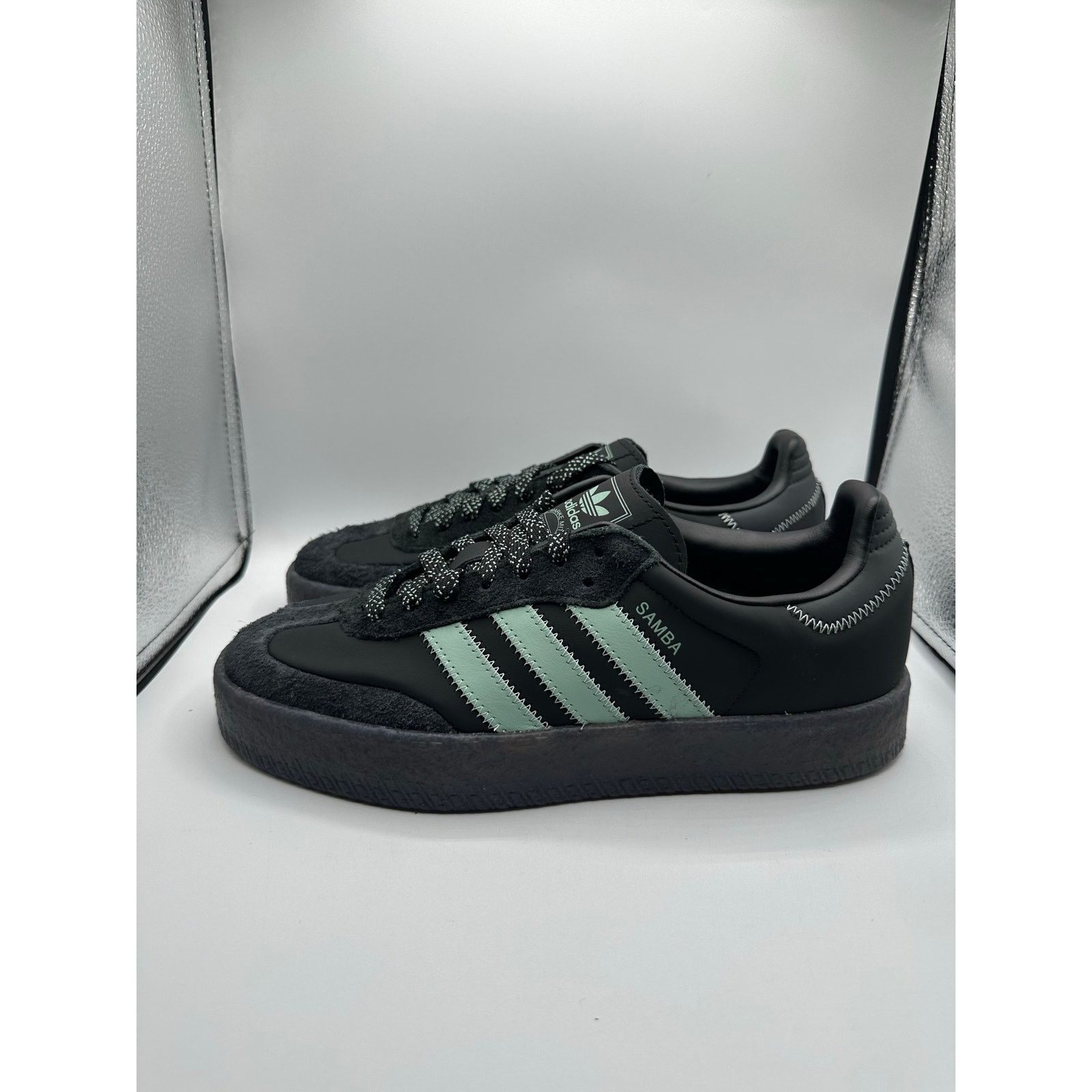 Adidas Adidas Sambae Wmns “Black Hazy Green” size 9w Size US 9 / IT 39 - 1 Thumbnail
