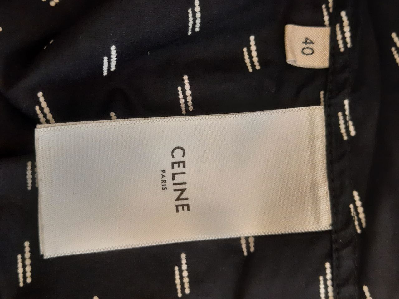 Celine × Hedi Slimane SS19 Abstract Print Line Shirt Size US M / EU 48-50 / 2 - 4 Thumbnail