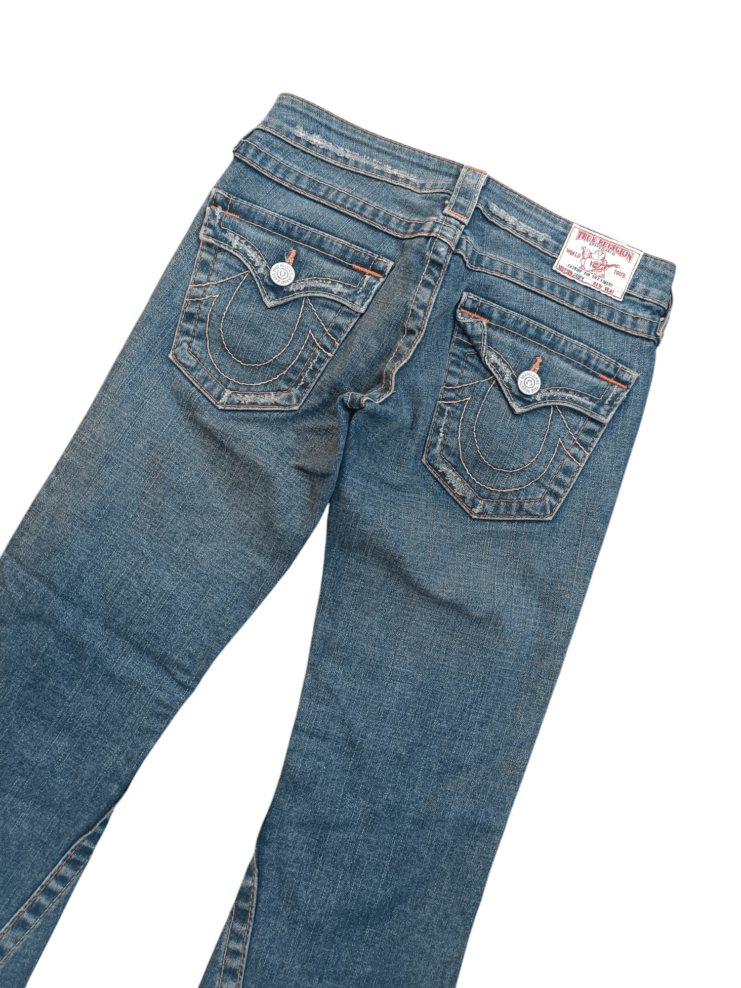 American Apparel × True Religion VINTAGE FLARED 💥 TRUE RELIGION DISTRESSED JOEY DENIM TR12 Size 27" / US 4 / IT 40 - 18 Thumbnail