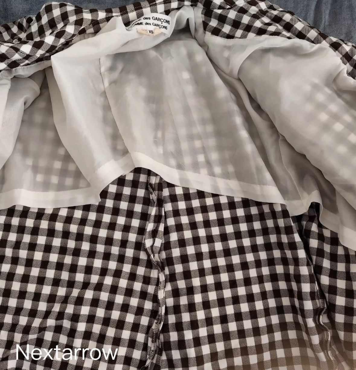 Comme des Garcons Coffee plaid eight quarter sleeve patchwork suit Size US XS / EU 42 / 0 - 2 Thumbnail