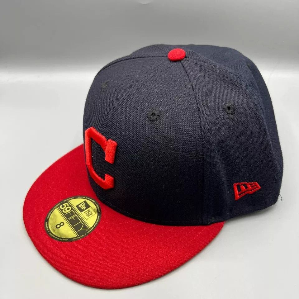 New Era Cleveland Indians Guardians Hat Men 8 Fitted Cap New Size ONE SIZE - 2 Thumbnail