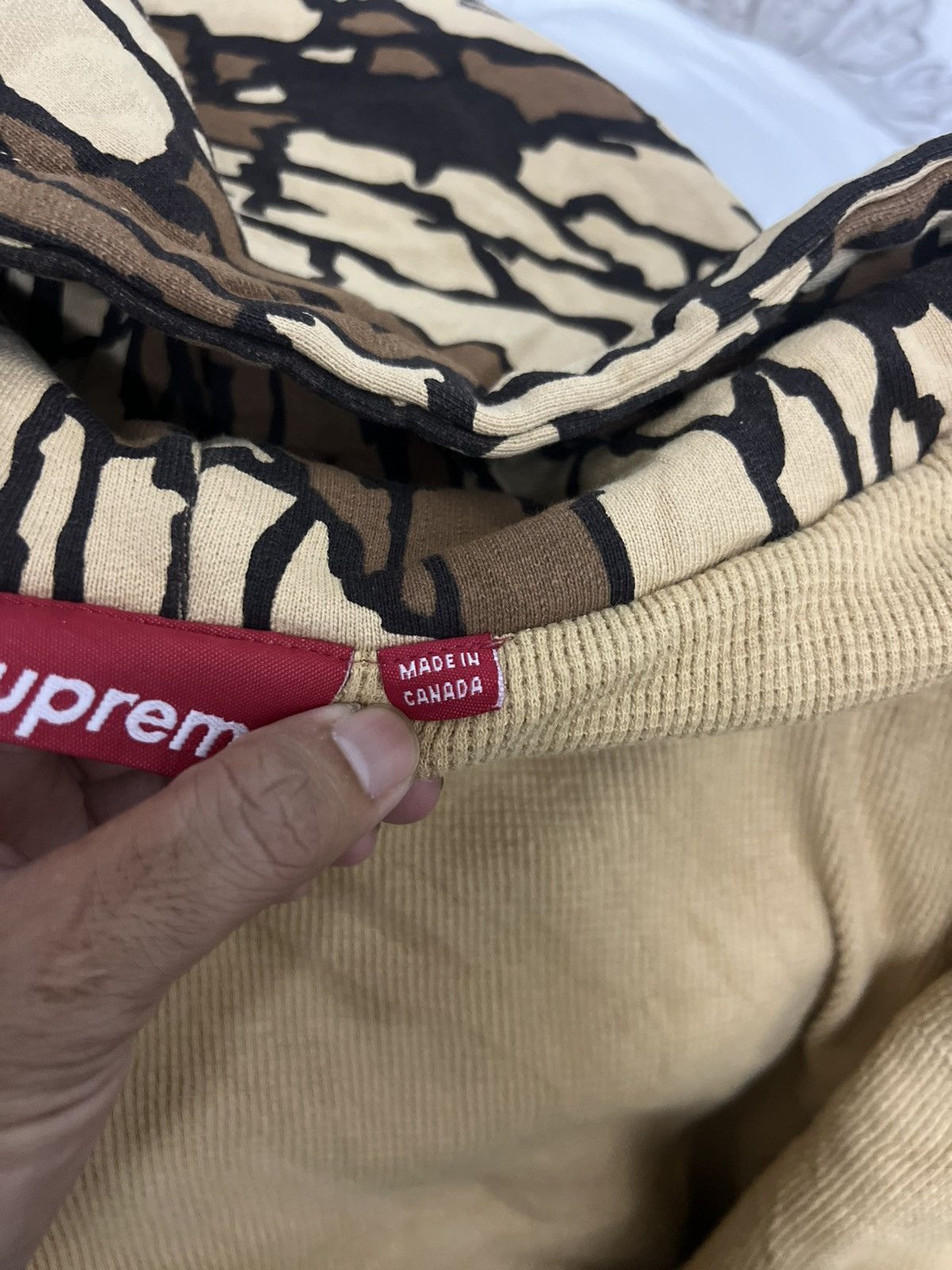 Supreme Vintage Supreme tree bark thermal zip-up Size US L / EU 52-54 / 3 - 10 Thumbnail