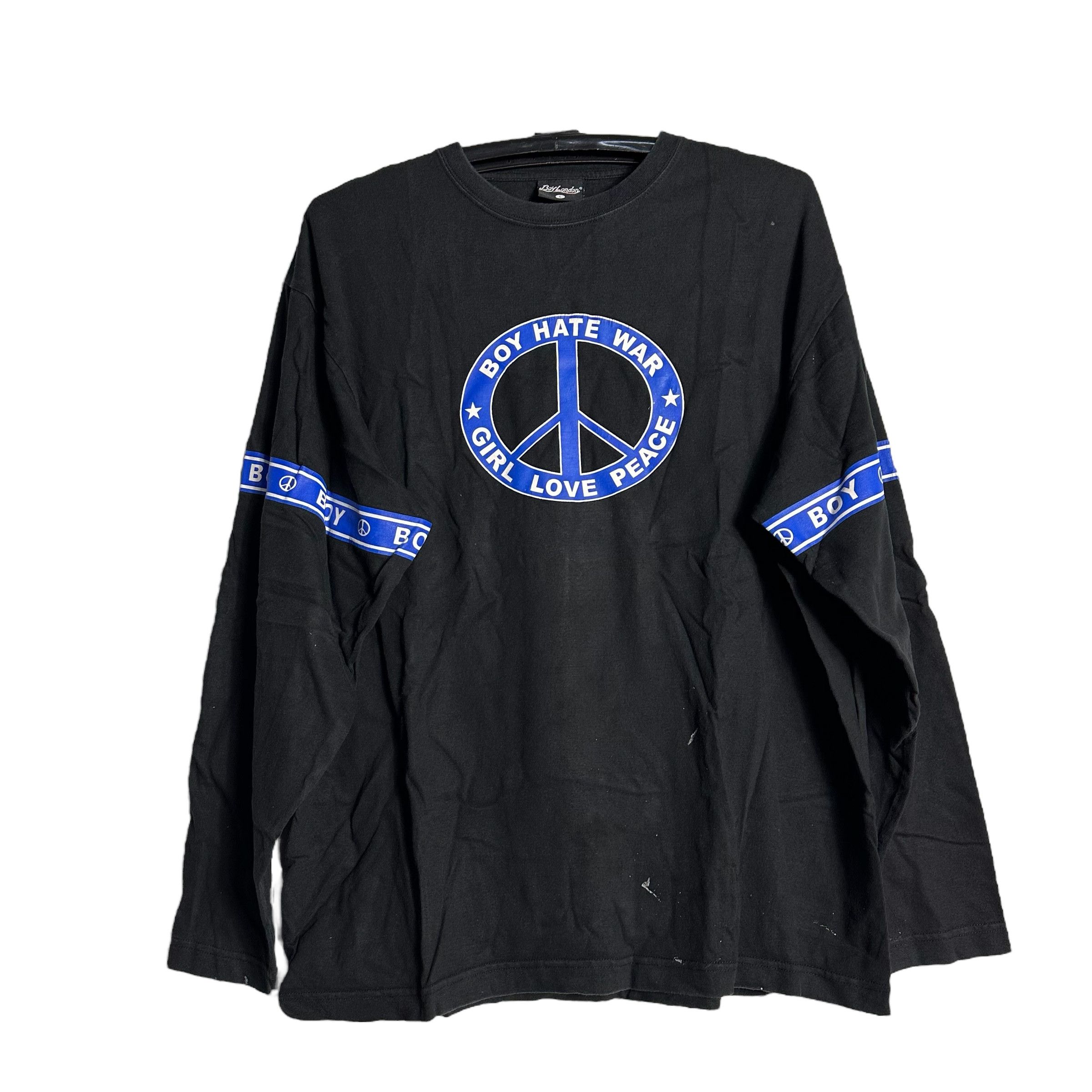 Boy London 🔥RARE🔥Vintage Boy London Hate War Love Peace L/S T-shirt Size US L / EU 52-54 / 3 - 1 Thumbnail
