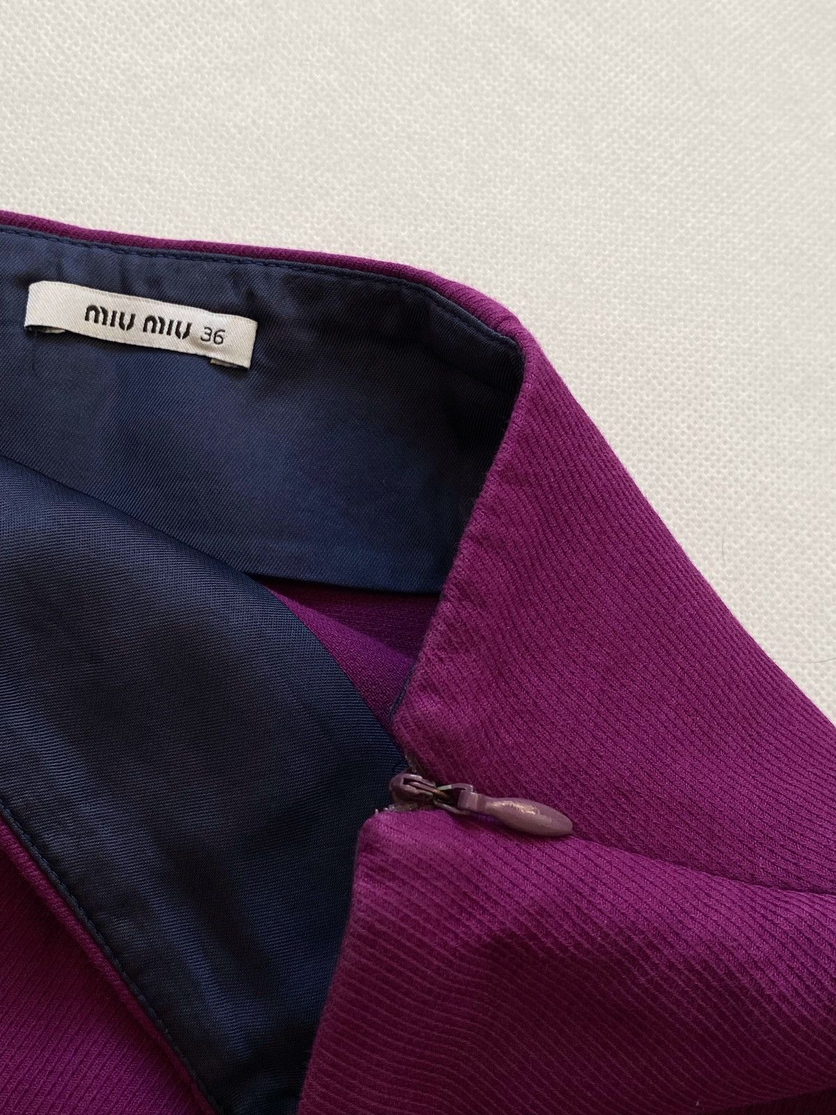 Miu Miu Miu Miu Purple Mini Skirt High Waist Size 27" / US 4 / IT 40 - 5 Thumbnail