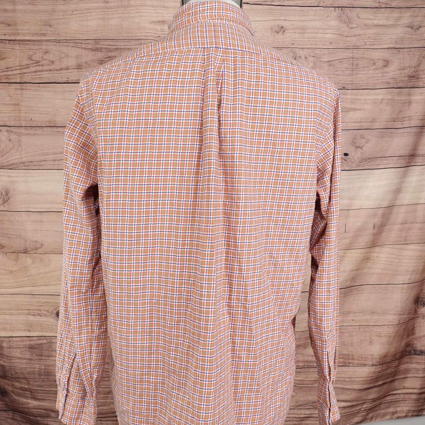 Ralph Lauren Ralph Lauren Shirt Mens Large Orange Plaid Button-Down Long Sleeve Pony Logo Embroidered Size US L / EU 52-54 / 3 - 4 Thumbnail