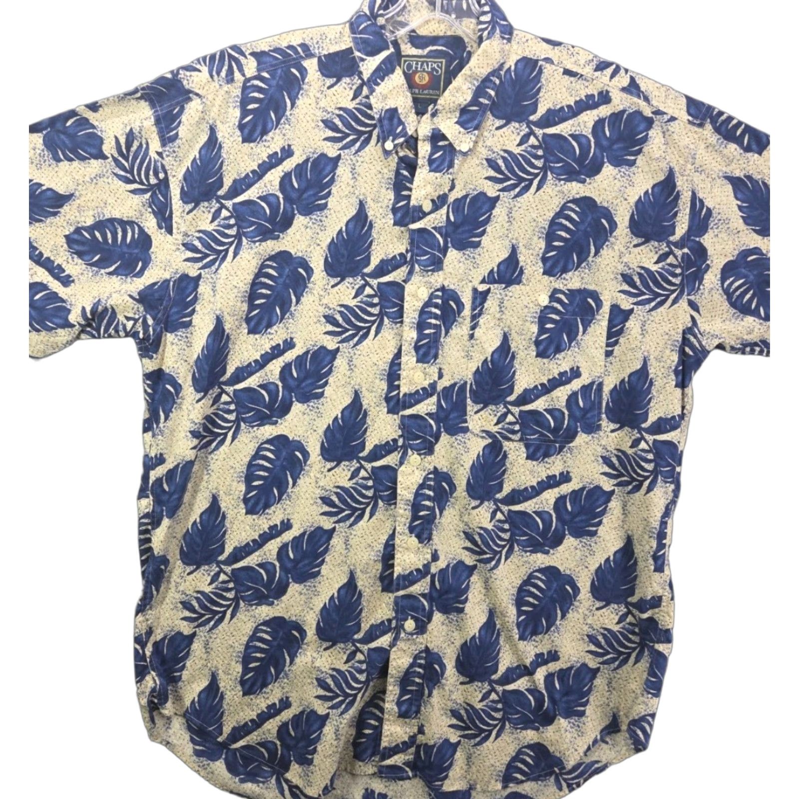 Ralph Lauren Chaps Ralph Lauren Mens XL Blue Floral Hawaiian Short Sleeve Button Shirt Size US XL / EU 56 / 4 - 1 Thumbnail