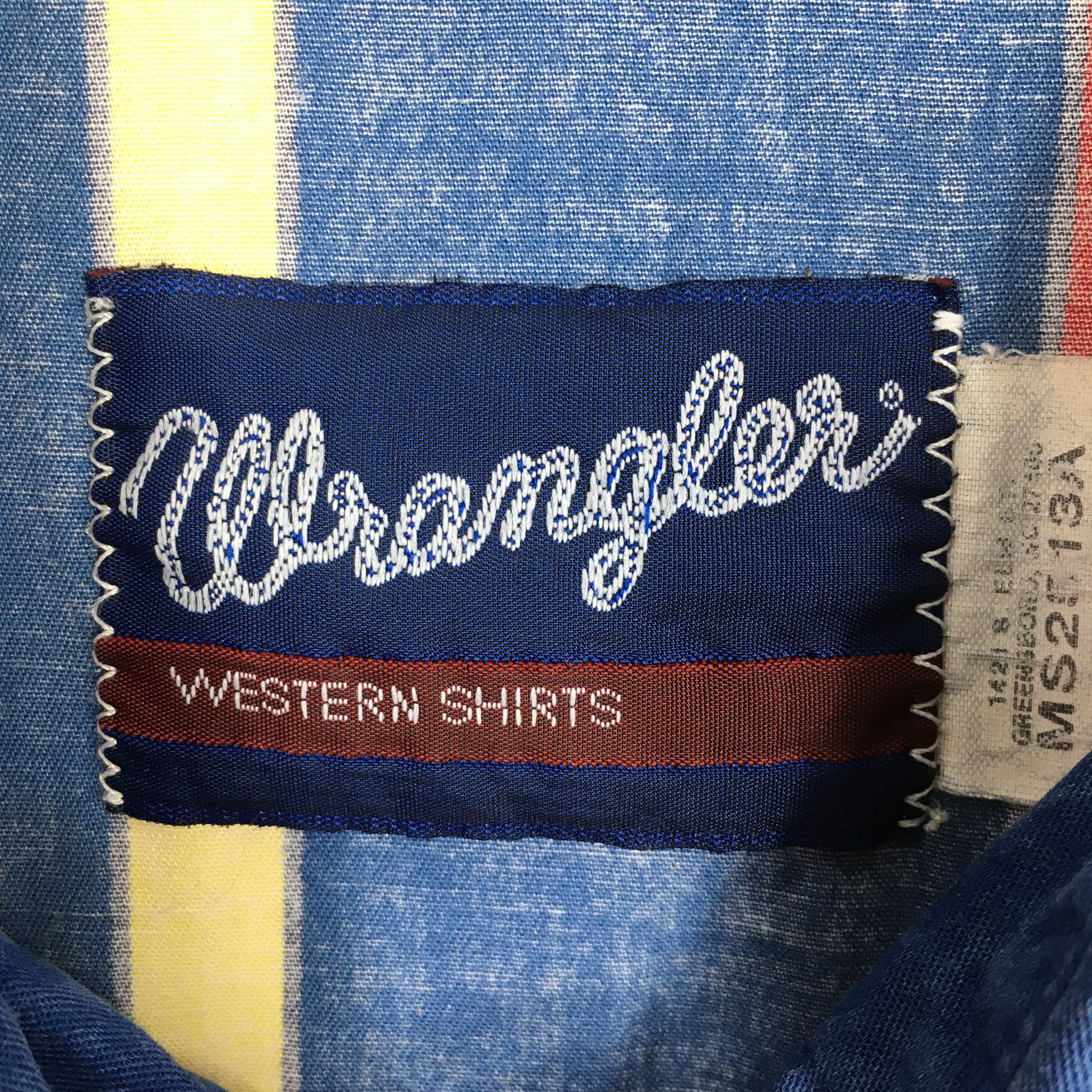 Vintage × Wrangler Vintage Wrangler Striped Western Rodeo Oversized Shirt 4XL Size US XXL / EU 58 / 5 - 5 Thumbnail