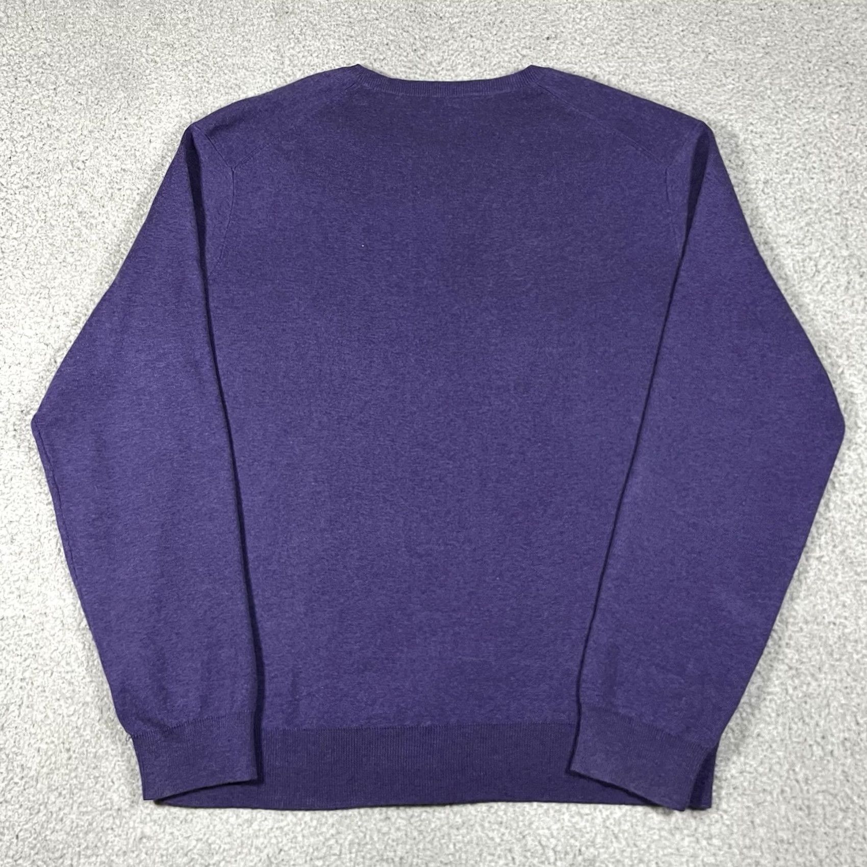 Polo Ralph Lauren Polo Ralph Lauren Sweater Mens XL Purple V-Neck Long Sleeve Knit Pullover Preppy Classic Colorful Retro Size US XL / EU 56 / 4 - 5 Thumbnail