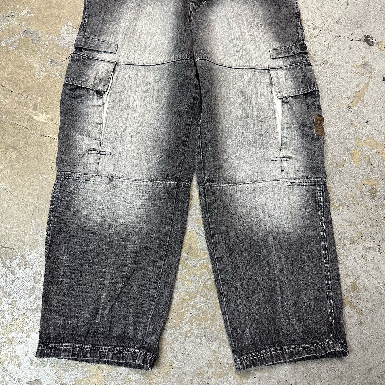 Southpole × Vintage Vintage Y2K Southpole Faded Black Cargo Denim Jeans Sz 38 Size US 38 / EU 54 - 3 Thumbnail