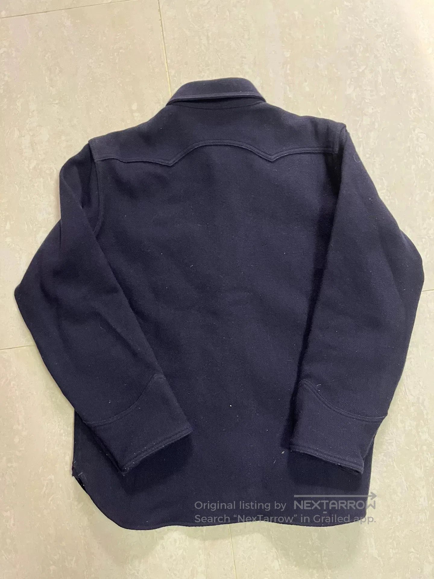 BLACK SIGN Navy Wool Shirt by Blacksign. Size US M / EU 48-50 / 2 - 2 Thumbnail