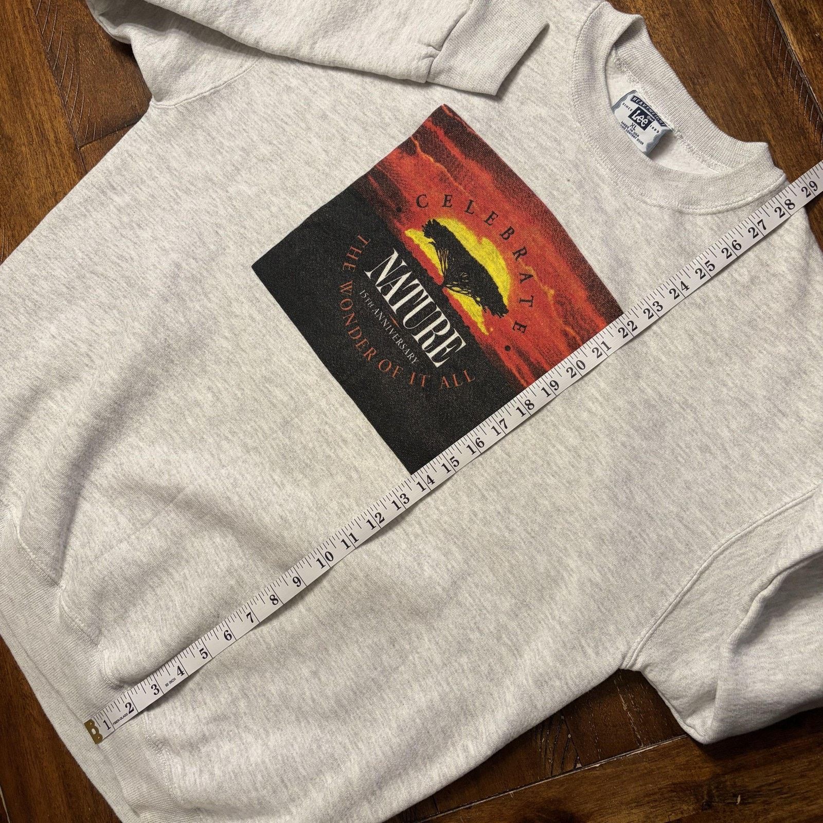 Lee Vtg Lee Celebrate Nature Sweatshirt XL Gray Fleece USA 90s Size US XL / EU 56 / 4 - 7 Thumbnail