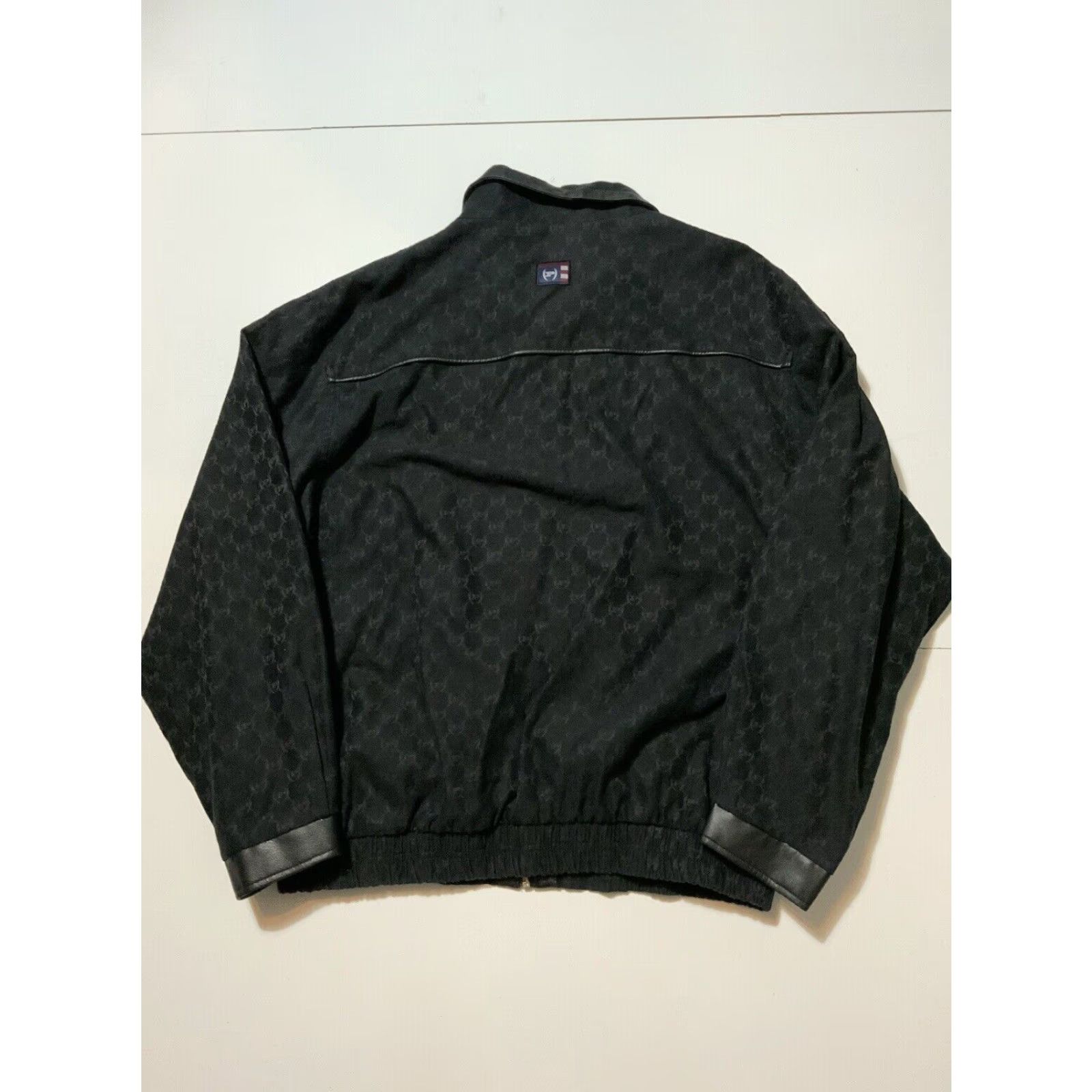 Phat Farm VINTAGE Phat Farm Monogram AOP Suede Trim Bomber Jacket XL Men Black 90s 2000s Dapper 54 Chest Weekend Size US XL / EU 56 / 4 - 2 Thumbnail