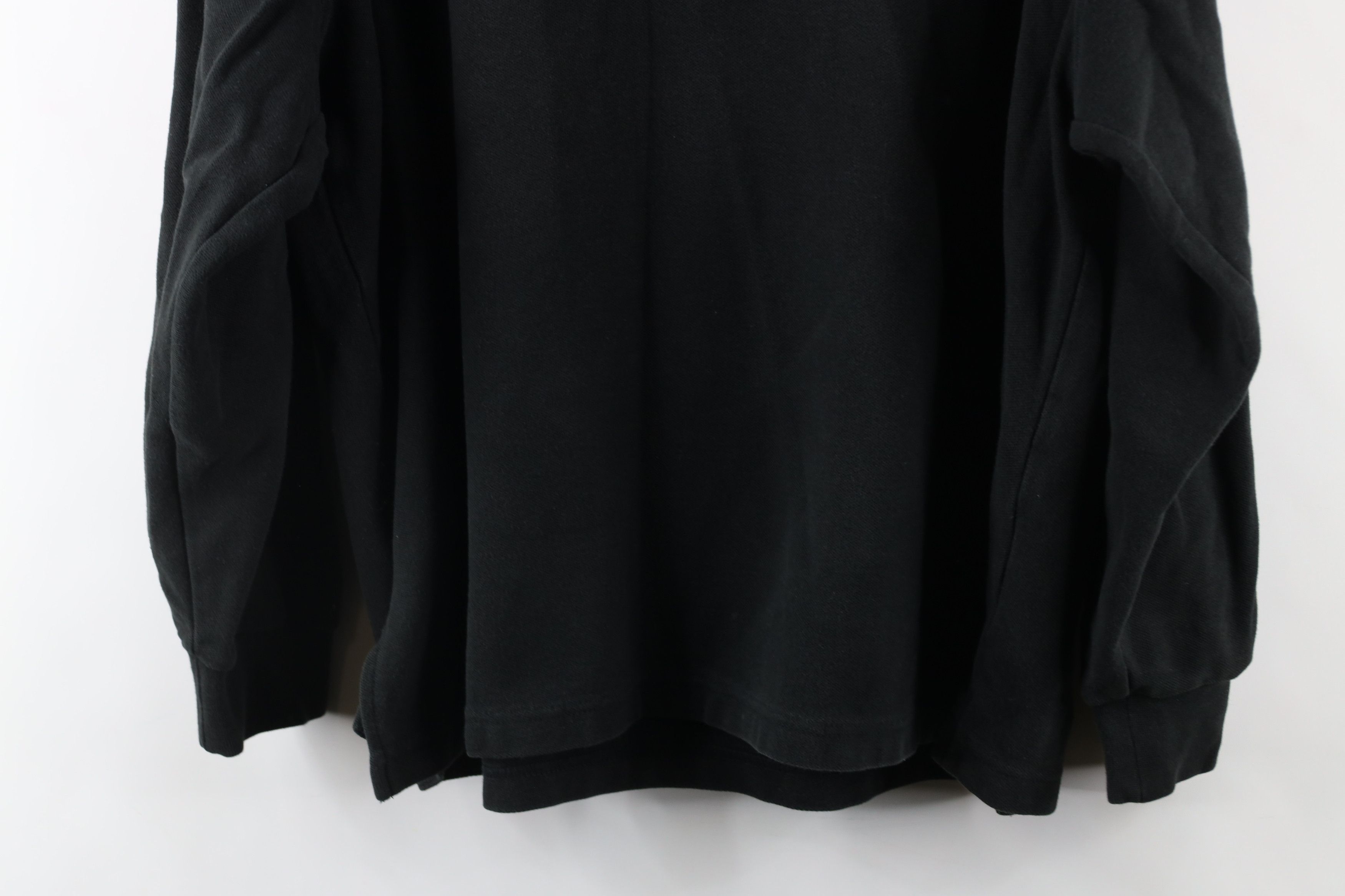 Vintage Vintage 90s Streetwear Blank Long Sleeve Polo Shirt Black Size XXL / US 16-18 / IT 52-54 - 14 Thumbnail