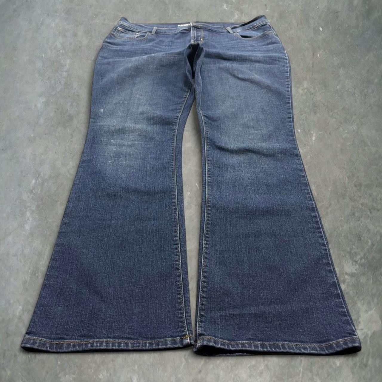 Old Navy Crazy Vintage Y2K/2000s Baggy Old Navy Flare Bootcut Dark Wash Denim Jeans! Size US 36 / EU 52 - 1 Thumbnail