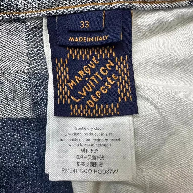 Louis Vuitton Louis Vuitton Checkerboard Denim Pants Size 33 -2505 Size US 33 - 5 Thumbnail