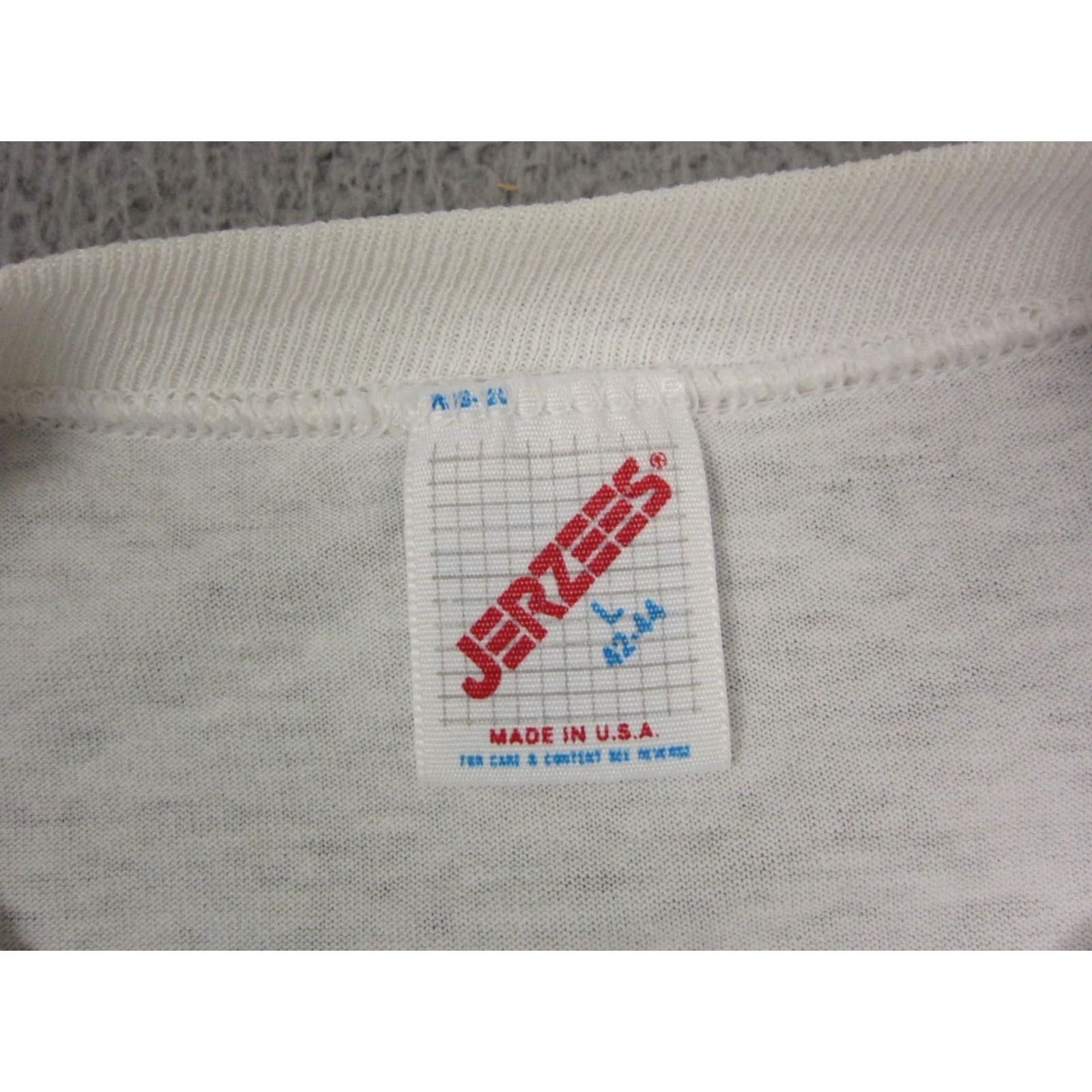 Jerzees VINTAGE Iowa American Water Company Shirt Adult Large L White Made in USA 90s Size US L / EU 52-54 / 3 - 7 Thumbnail