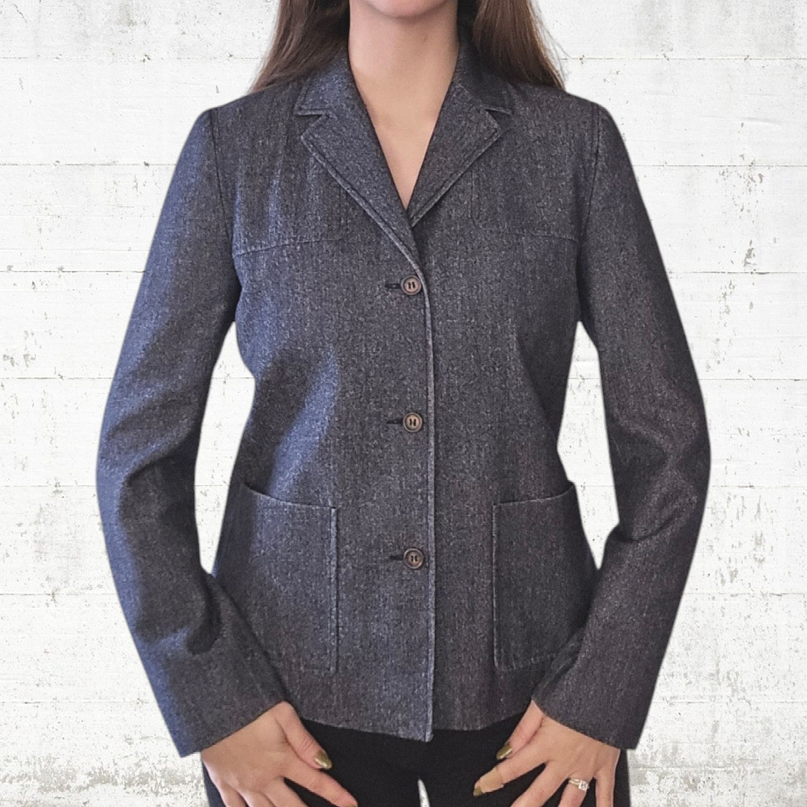 Michael Kors Vintage Michael Kors Navy Wool Jacket Size 8 Size M / US 6-8 / IT 42-44 - 3 Thumbnail