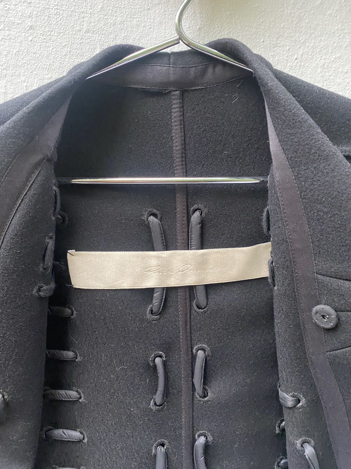 Rick Owens Rick Owens PLINTH FW13 Black Wool Coat Size S / US 4 / IT 40 - 7 Thumbnail
