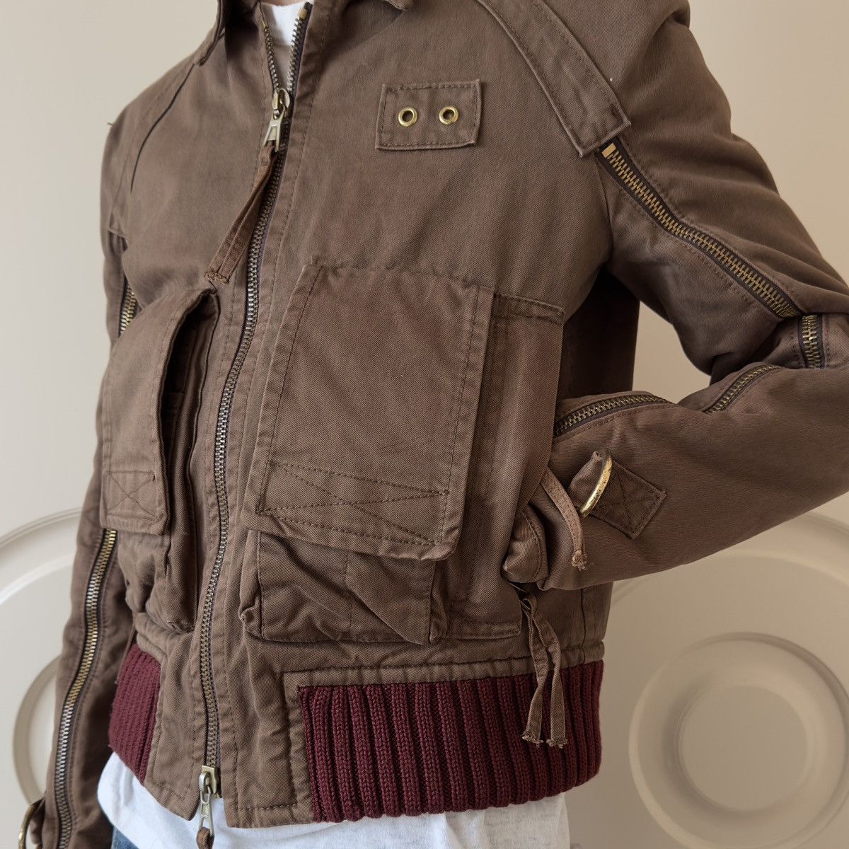 Dsquared2 Dsquared2 F/W 2003 Arm Full-Zipper Bomber Jacket Size US M / EU 48-50 / 2 - 7 Thumbnail