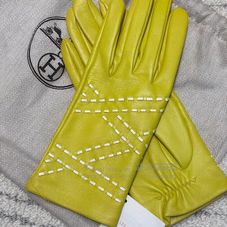 Hermes Hermes Light yellow gloves Size ONE SIZE - 3 Thumbnail