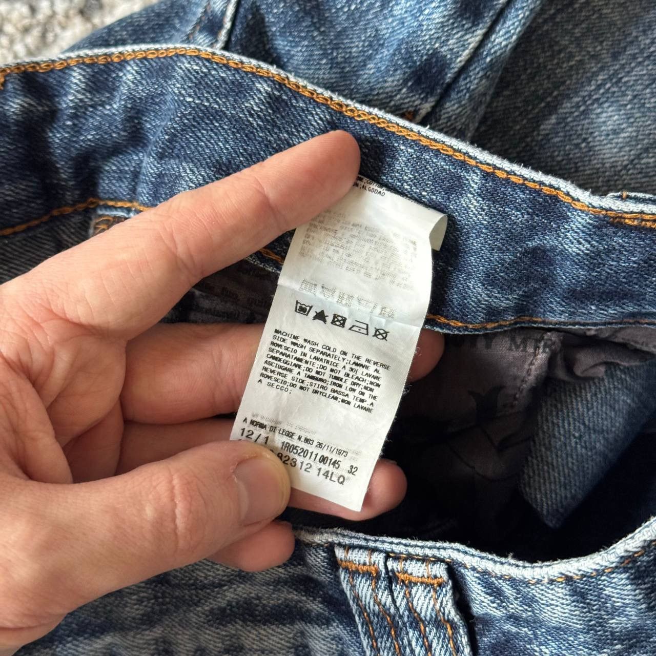 John Galliano RARE John Galliano Vintage Denim Washed Faded Goth Jeans Size 35" - 11 Thumbnail