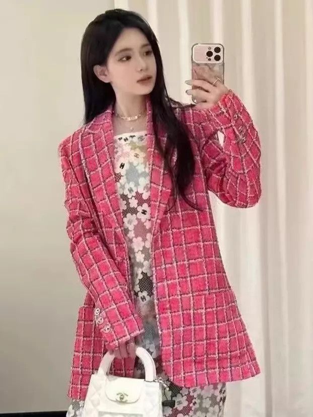 Chanel Chanel Pin blue and white plaid double C diamond buckle la Size XXS / US 00 / IT 34 - 9 Thumbnail