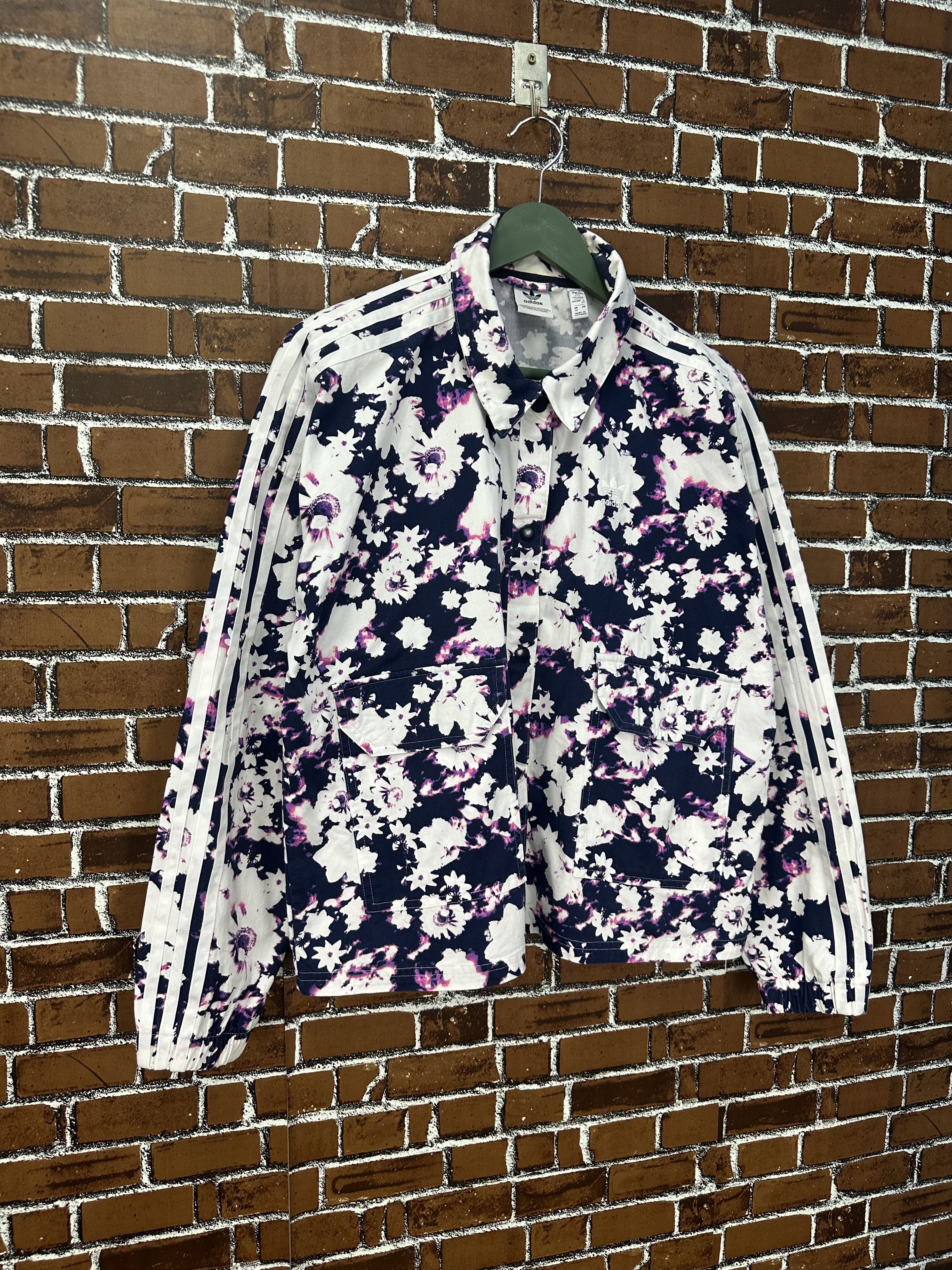 Adidas Adidas Flower Art Baggy Button Jacket Z502 Size US L / EU 52-54 / 3 - 2 Thumbnail