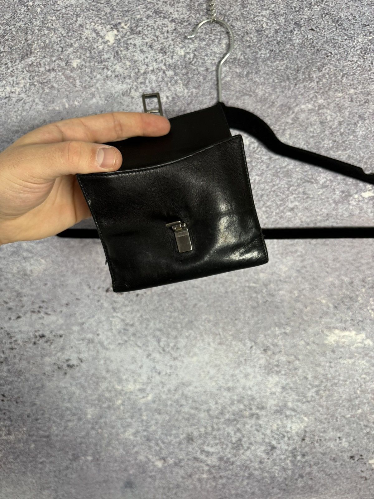 Gucci × Vintage Gucci Wallet Bifold Vintage Black Leather Unisex Authentic Size ONE SIZE - 6 Thumbnail