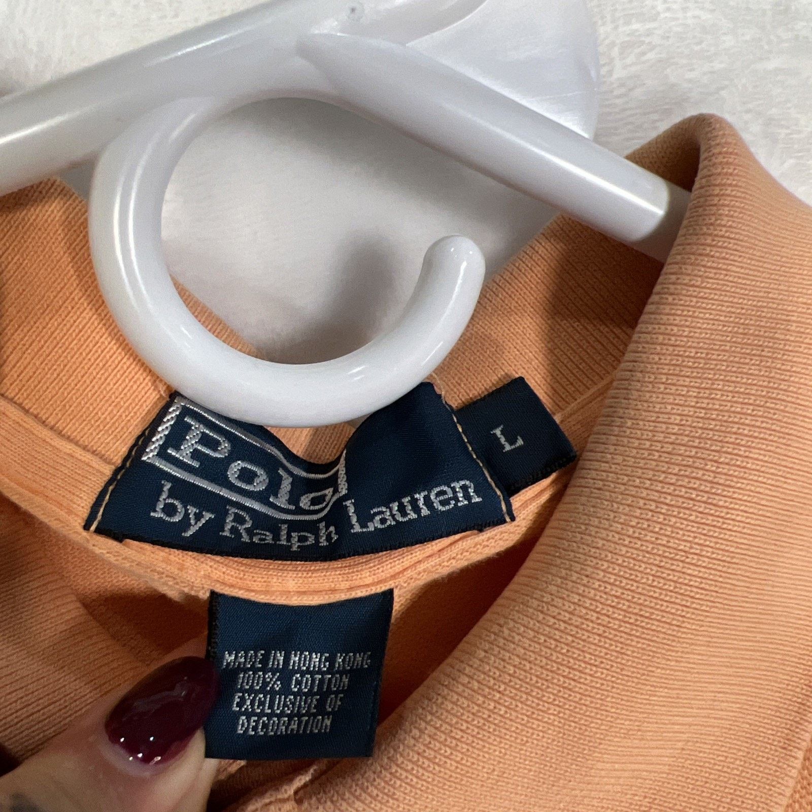 Polo Ralph Lauren Polo Ralph Lauren Men's Melon Peach Cotton Polo Shirt Large Size US L / EU 52-54 / 3 - 9 Thumbnail