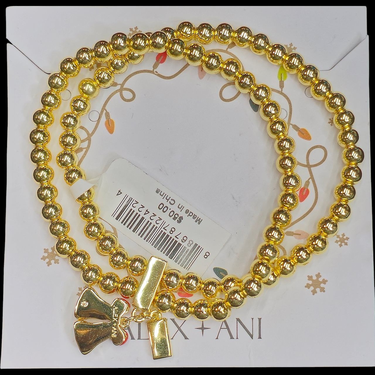 Other Alex and Ani Bracelet Holiday Bell Stretch Charm Gold Tone Size ONE SIZE - 2 Thumbnail