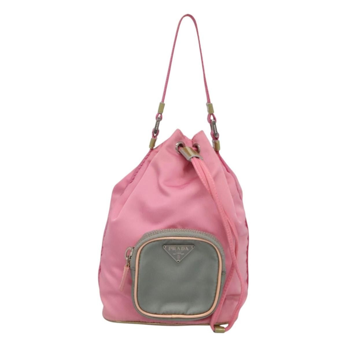 Prada PRADA Hand Bag Nylon Pink Silver Size ONE SIZE - 2 Thumbnail