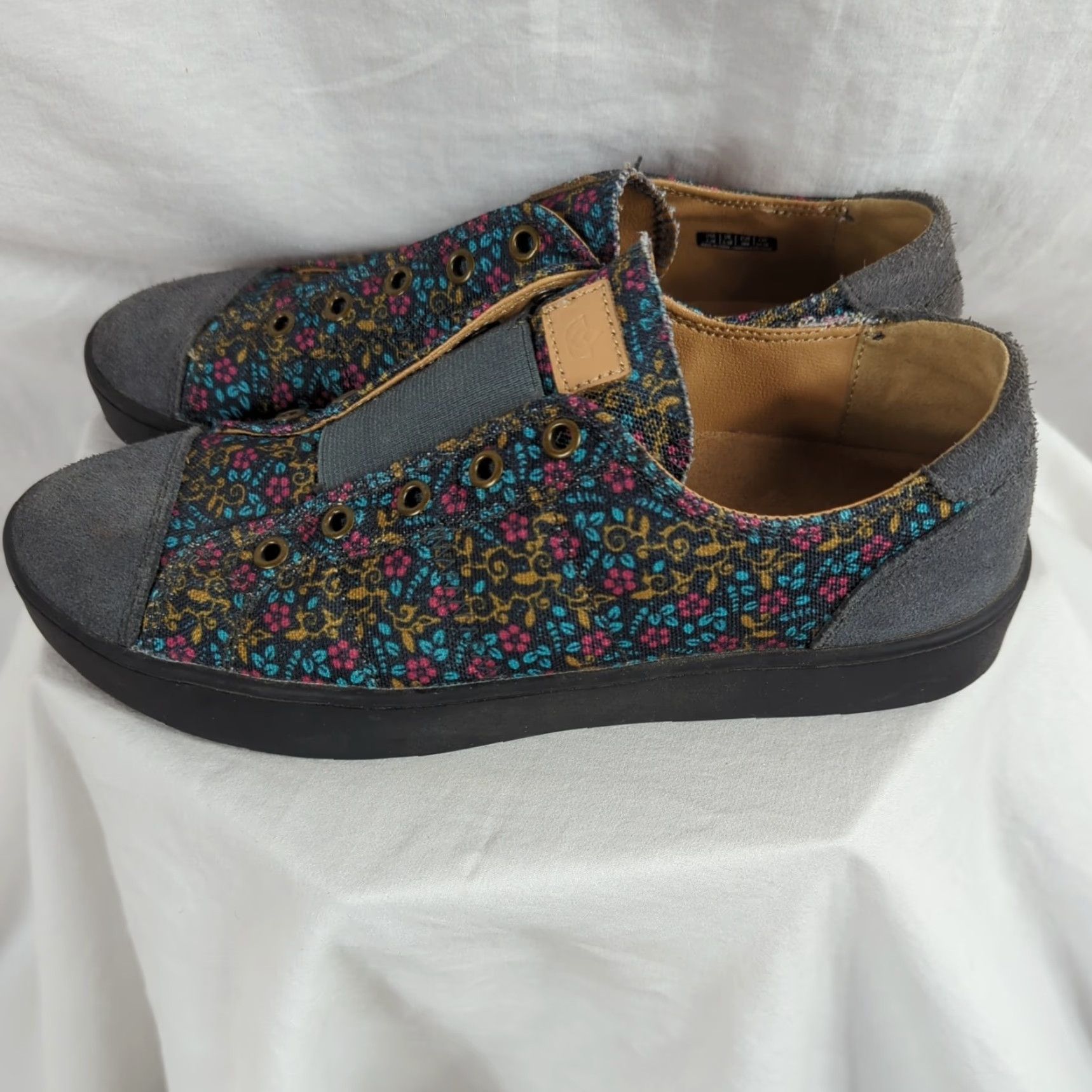Vintage Spenco Womens Slip-On Sneaker Canvas Floral B 7.5 Casual Shoes Blue Size US 6 / IT 36 - 4 Thumbnail
