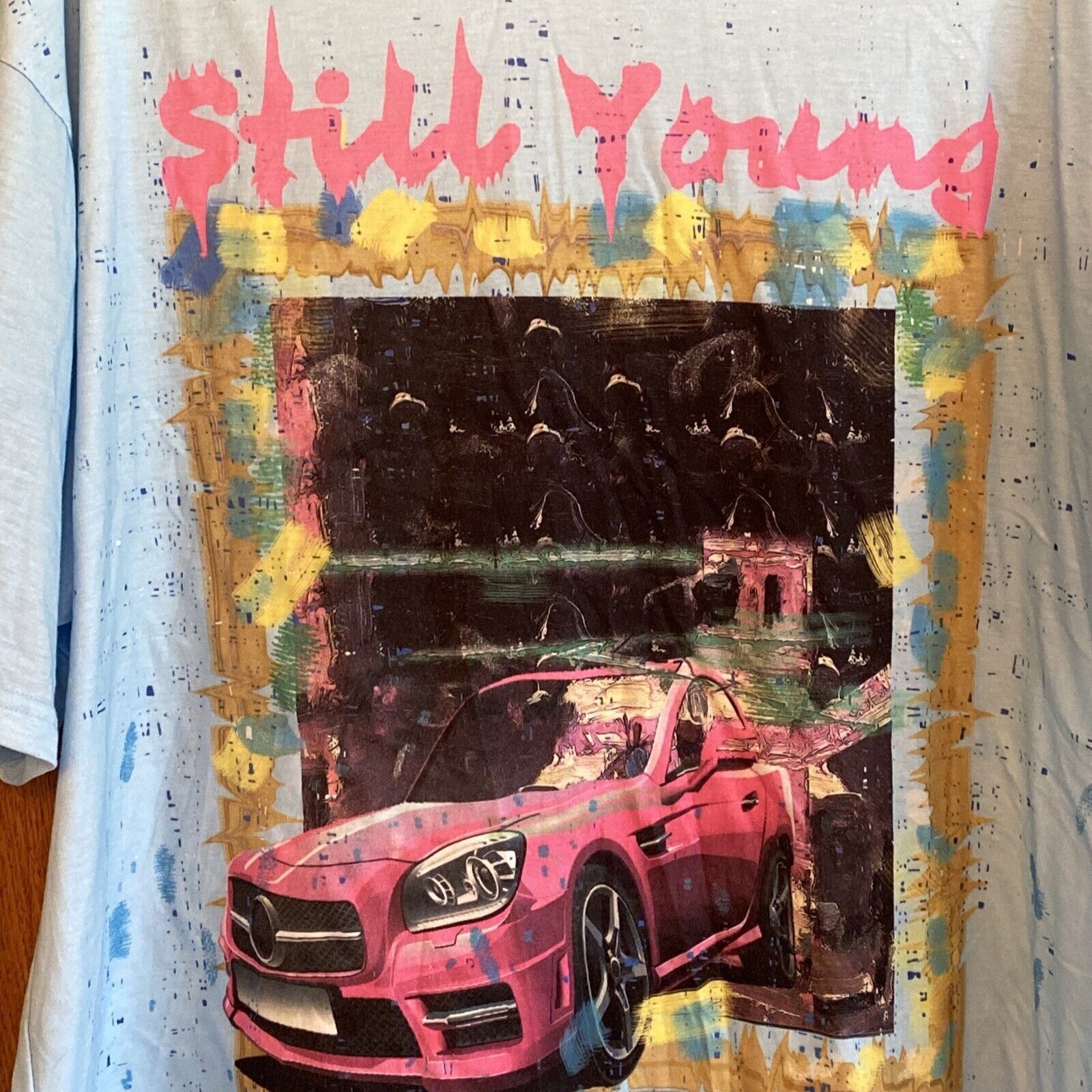 Shein Shein Still Young Graphic Car Print Black T Shirt Mens Size Size US M / EU 48-50 / 2 - 3 Thumbnail