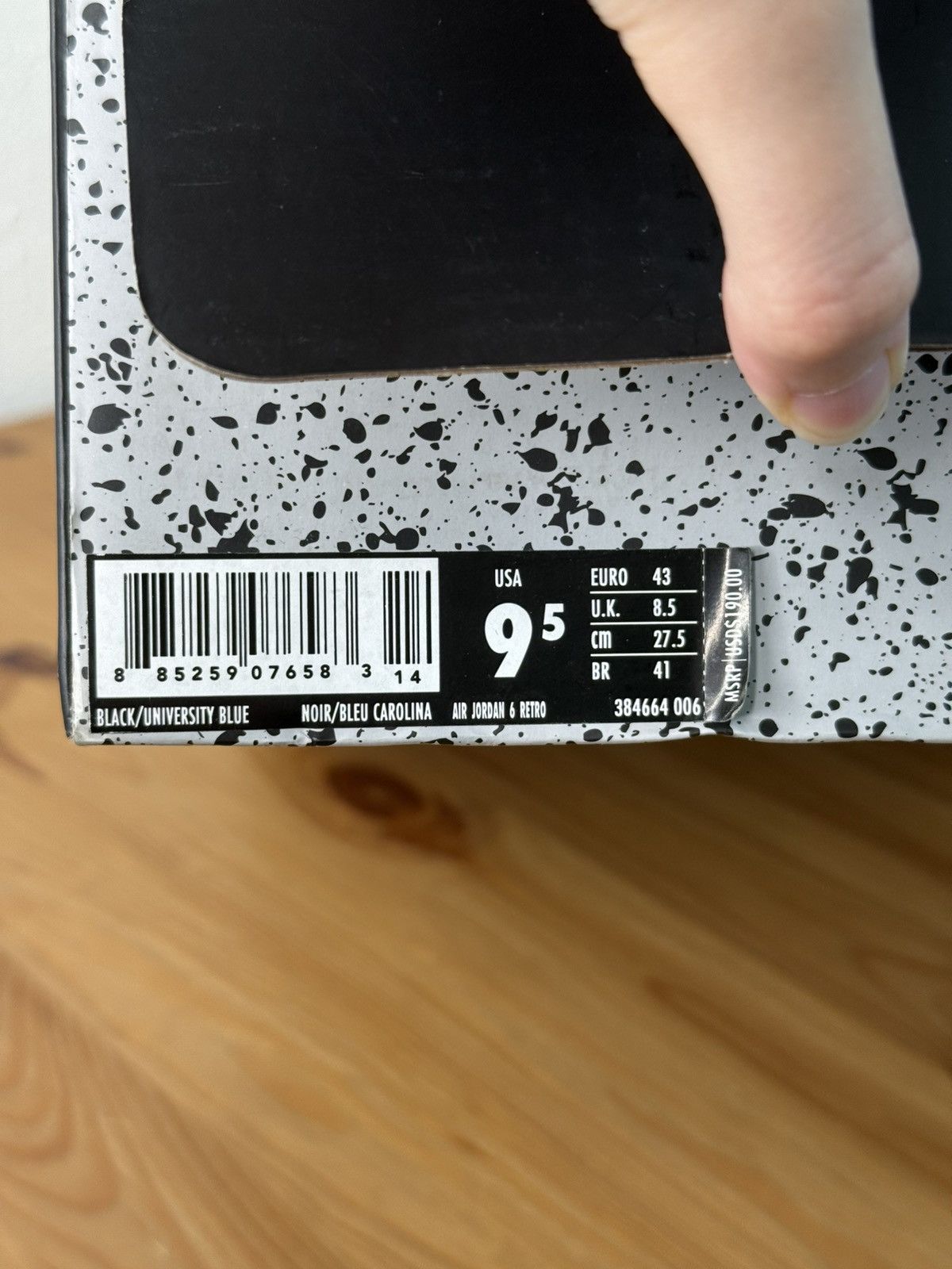 Nike Nike Air Jordan 6 Retro UNC Factory Mismatch Size US 9.5 / EU 42-43 - 9 Thumbnail