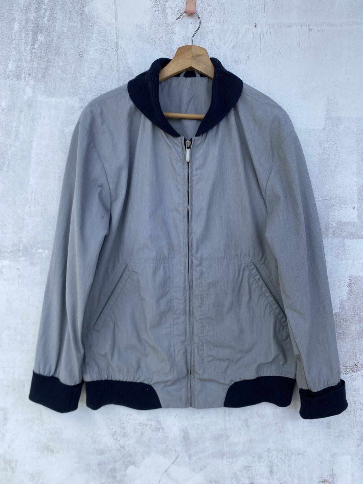Alfred Dunhill Dunhill Light Blue Zip-Up Bomber Jacket | Made in Italy Size US L / EU 52-54 / 3 - 2 Thumbnail