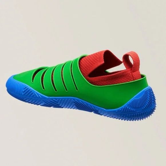 Bottega Veneta o1y0725 Rubber Low-Top Sneakers in Green/Red Size US 4 / IT 34 - 2 Thumbnail
