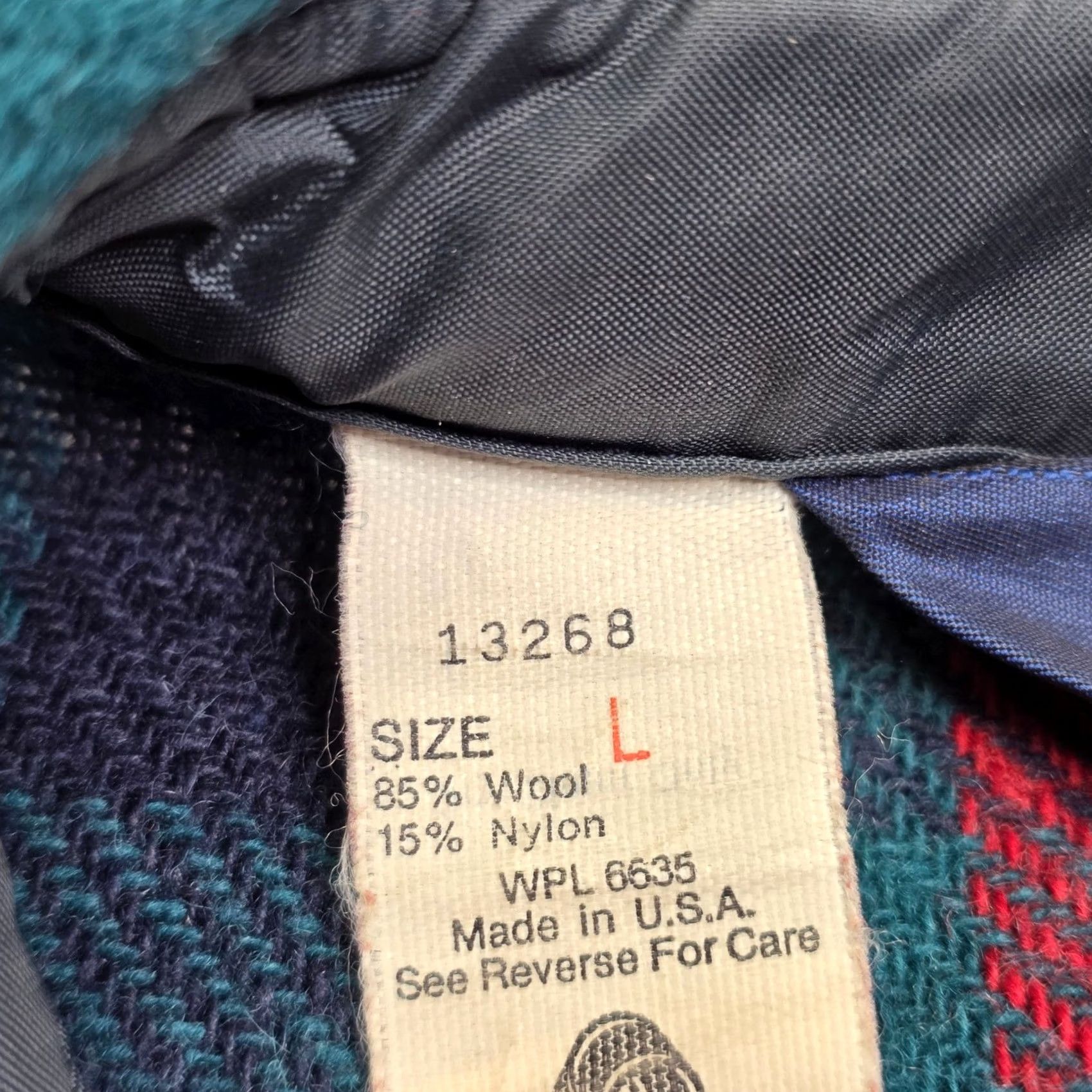 Vintage VINTAGE Woolrich Shirt Mens Plaid Wool Flannel Shacket Shacket Shirt Teal Red Made USA Large MENS Size US L / EU 52-54 / 3 - 4 Thumbnail