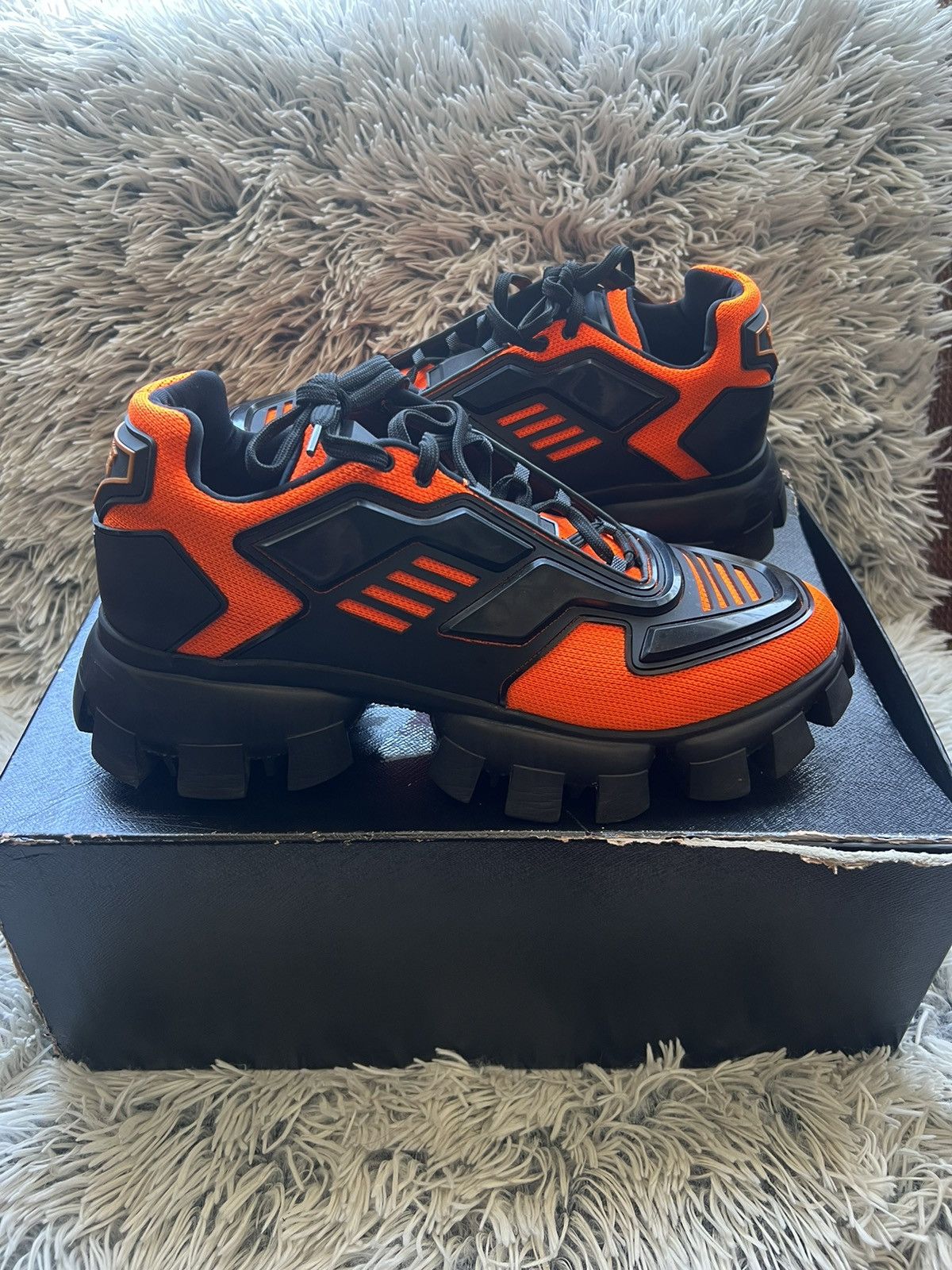 Orange prada shoes sale