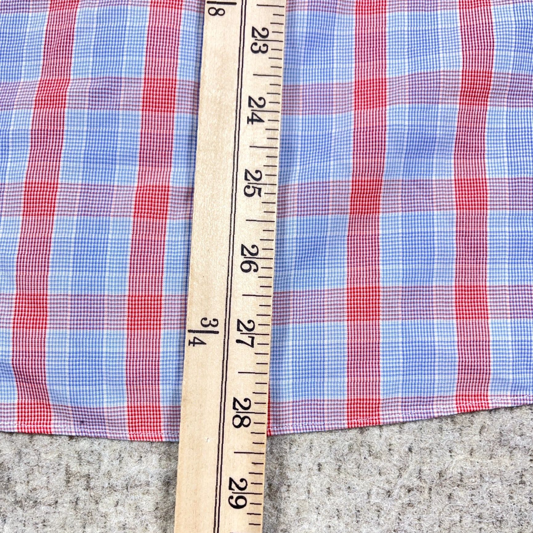 UNTUCKit UNTUCKit Shirt Men L Blue Plaid Button-Up Dress Casual Poplin Cotton Shirt Size US L / EU 52-54 / 3 - 5 Thumbnail