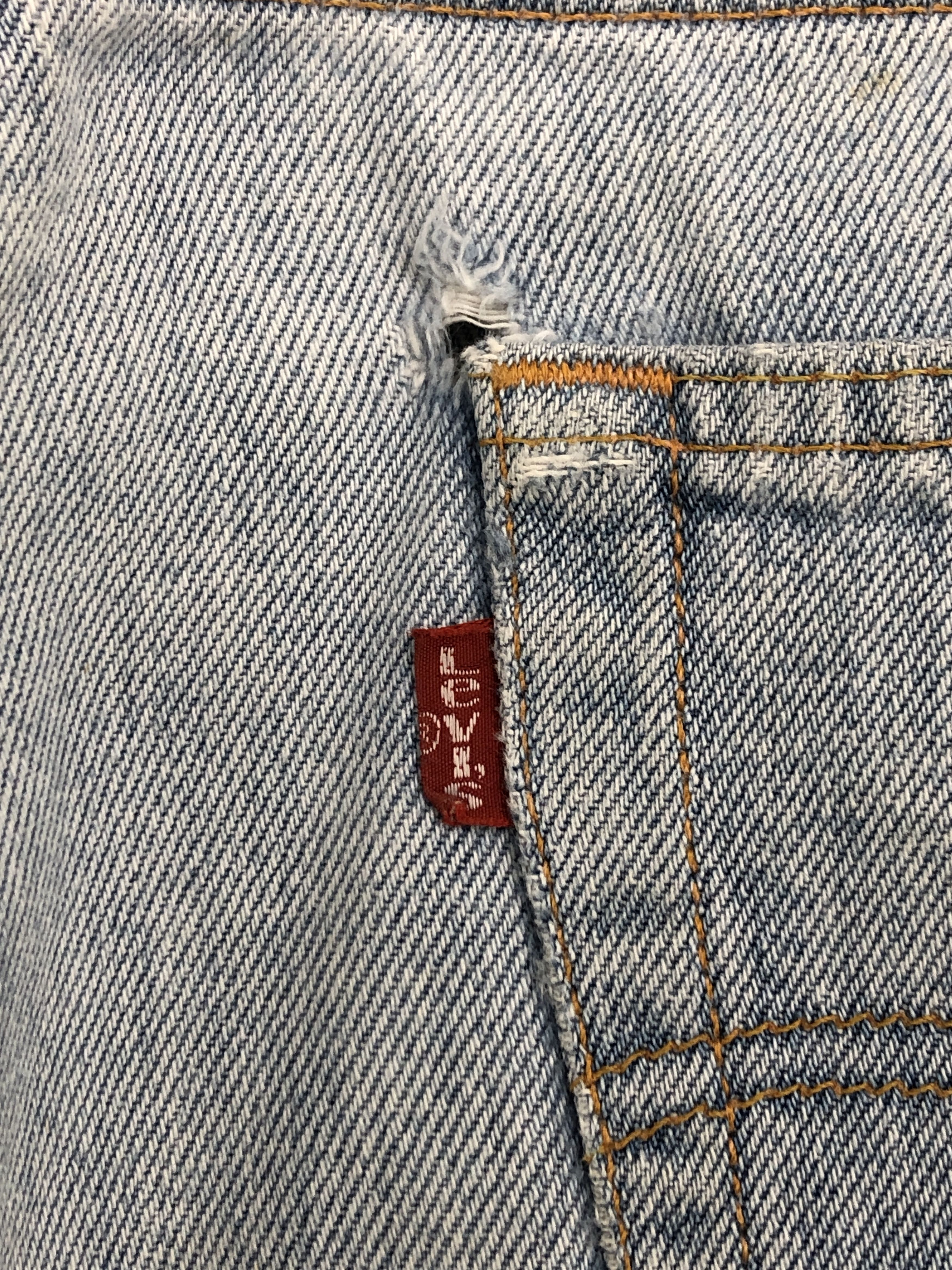 Levi's × Vintage Vintage 90s Levis 501 Splatter Paint Light Wash Jeans Size US 32 / EU 48 - 6 Thumbnail