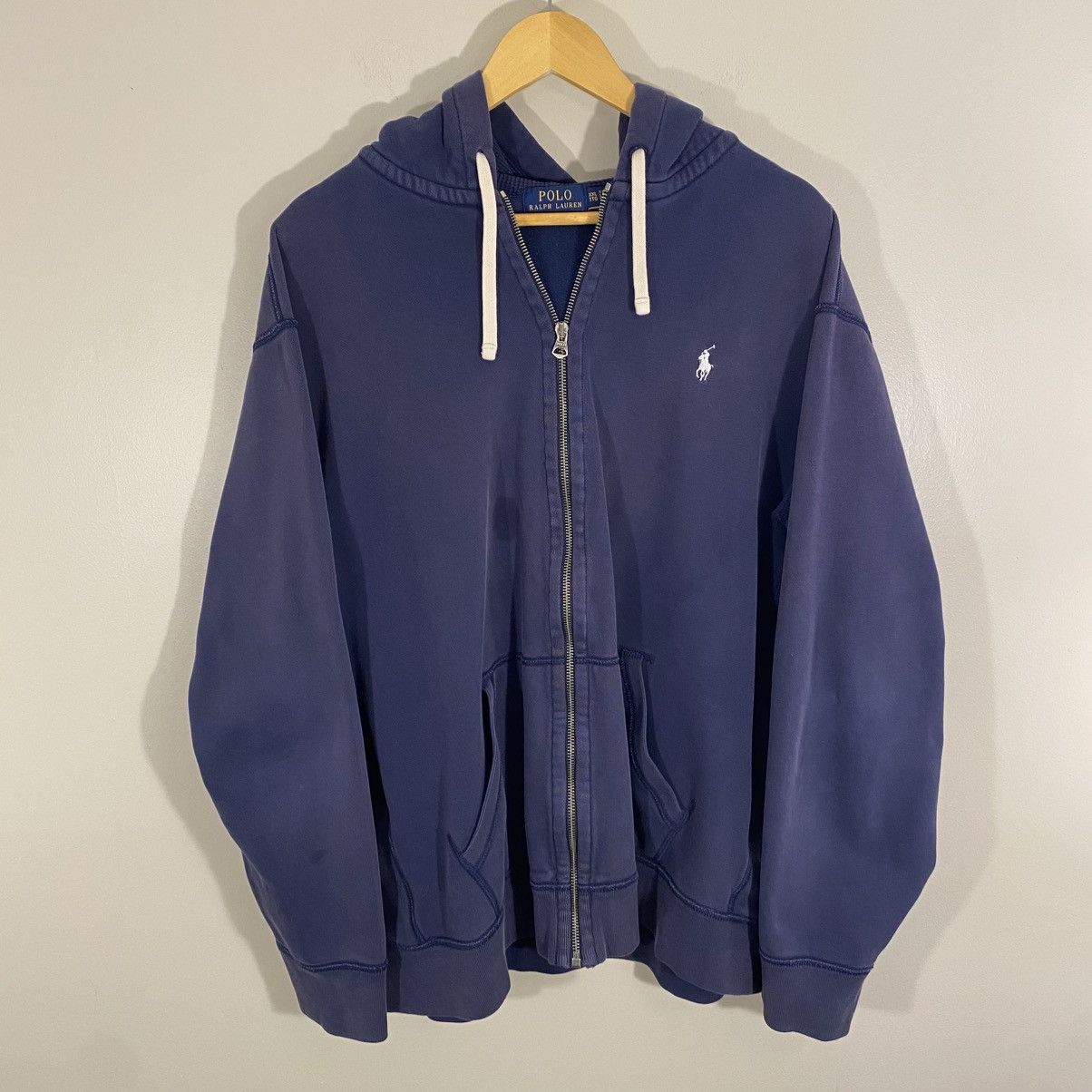 Polo Ralph Lauren × Vintage Vintage 90s Polo Ralph Lauren Zip Up Hoodie Sweatshirt Size US XL / EU 56 / 4 - 2 Thumbnail