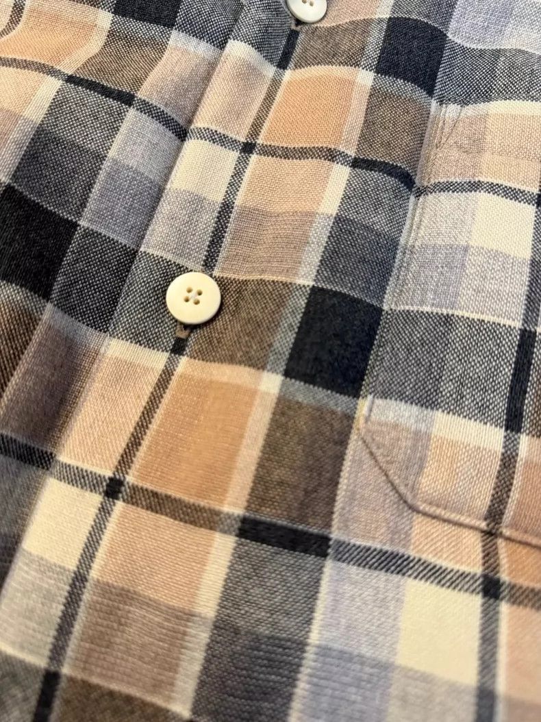 VISVIM KEESEY CHECK DOWN JACKET Beige-2506