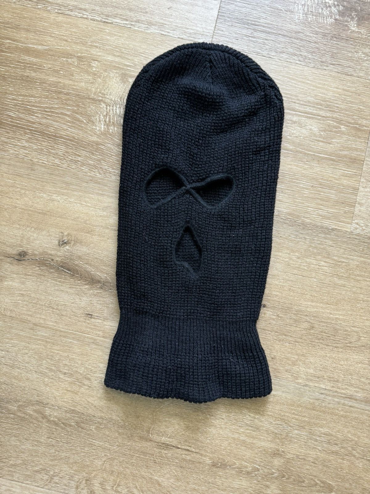 Vintage 3-hole Full Face Cover OG Stickup Mask Ski Mask 2-Layer Knit Size ONE SIZE - 3 Thumbnail