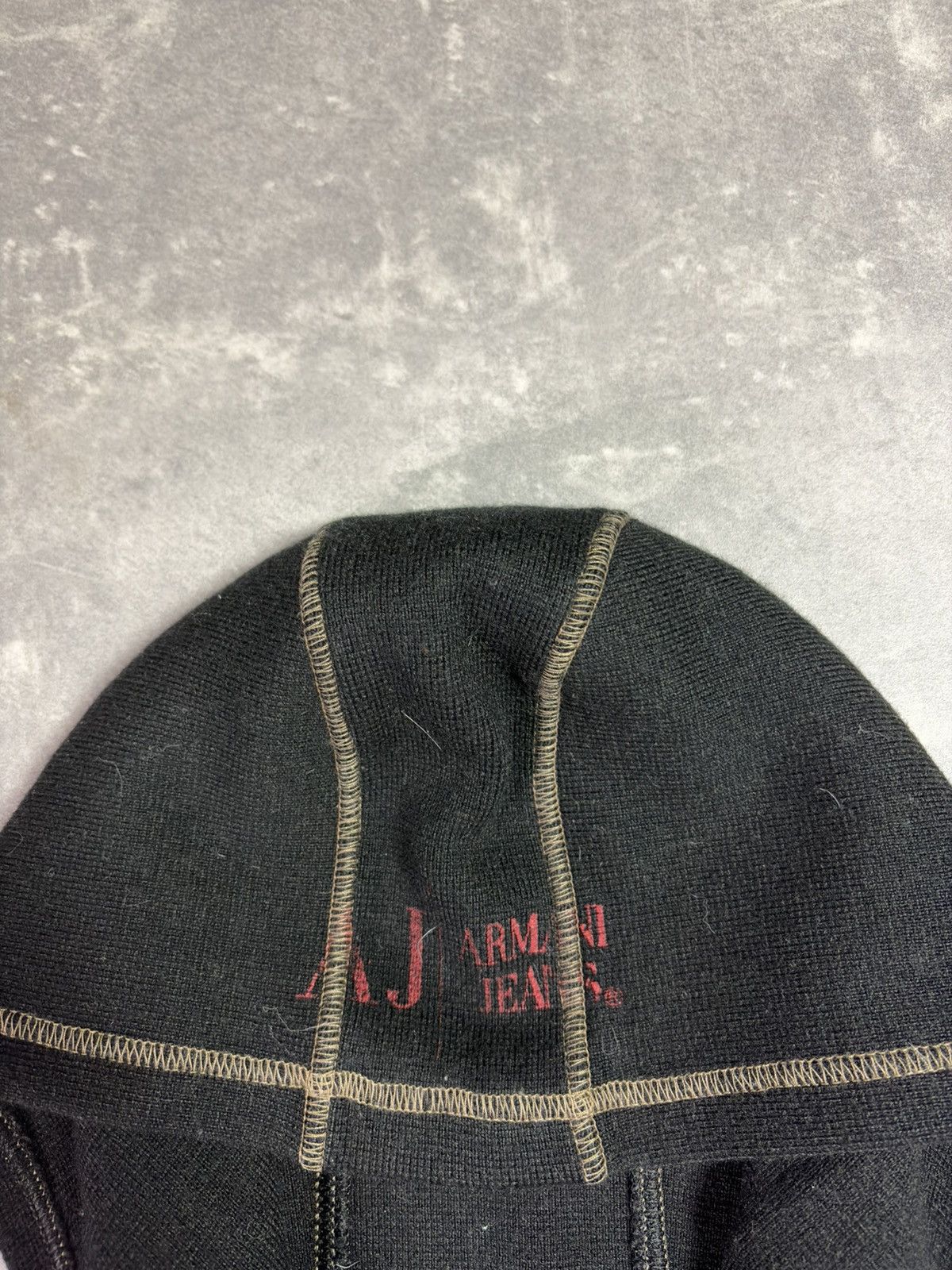 Armani 00s Armani Jeans Slim Fit Big Hood Archival Wool Hoodie M L Size US M / EU 48-50 / 2 - 9 Thumbnail