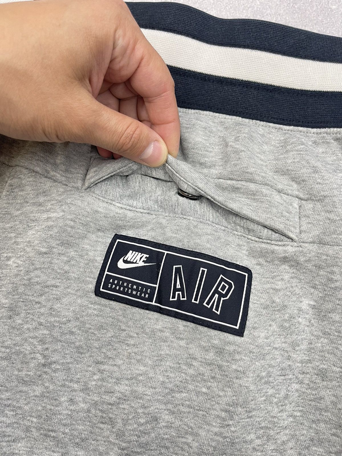 Nike Nike Air Sweatpants Joggers Grey Drill Big Logo Swoosh Y2K Size US 34 / EU 50 - 7 Thumbnail