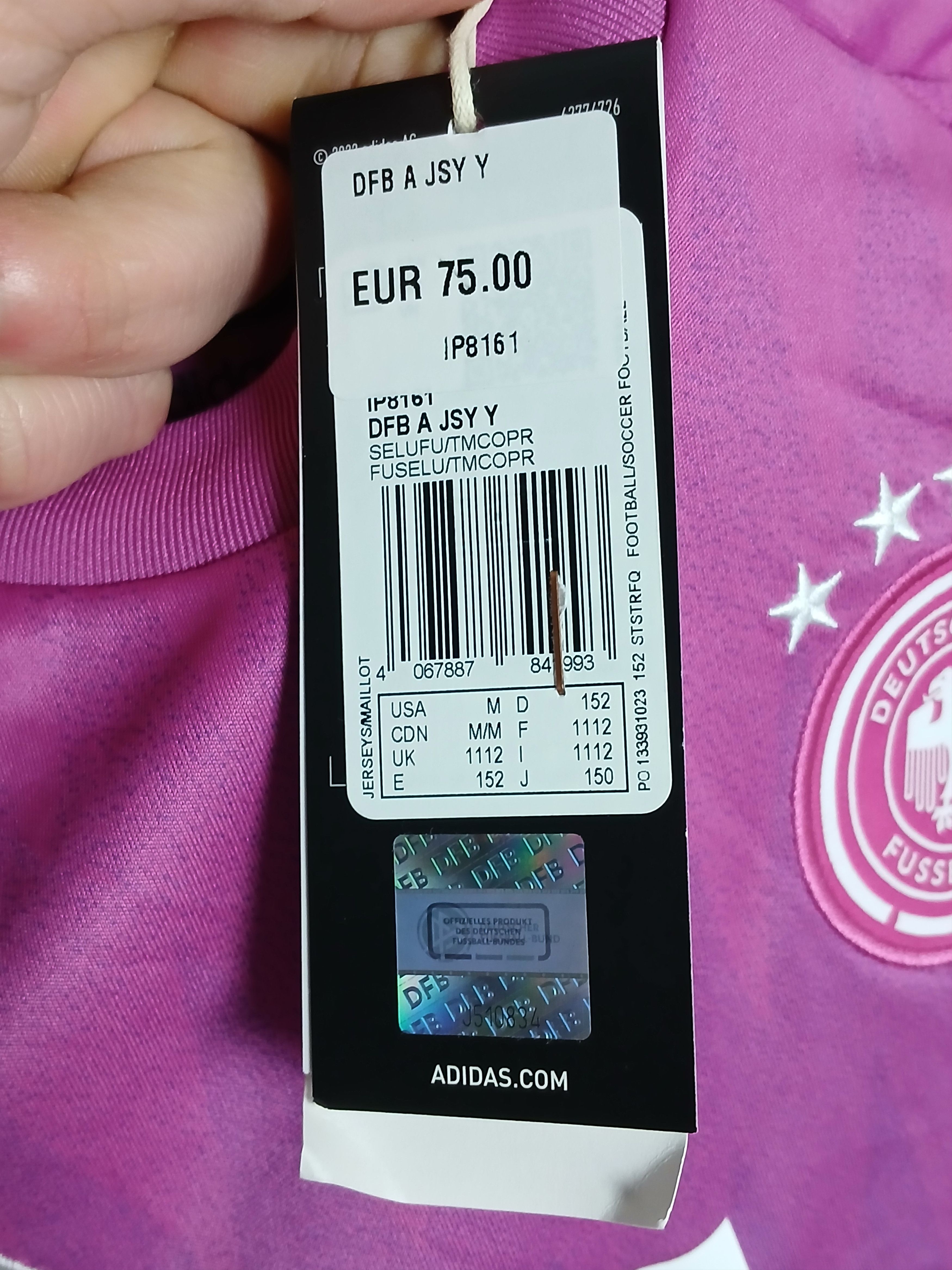 Adidas KIDS Germany National Team 24/25 Away Football Jersey Size US S / EU 44-46 / 1 - 10 Thumbnail