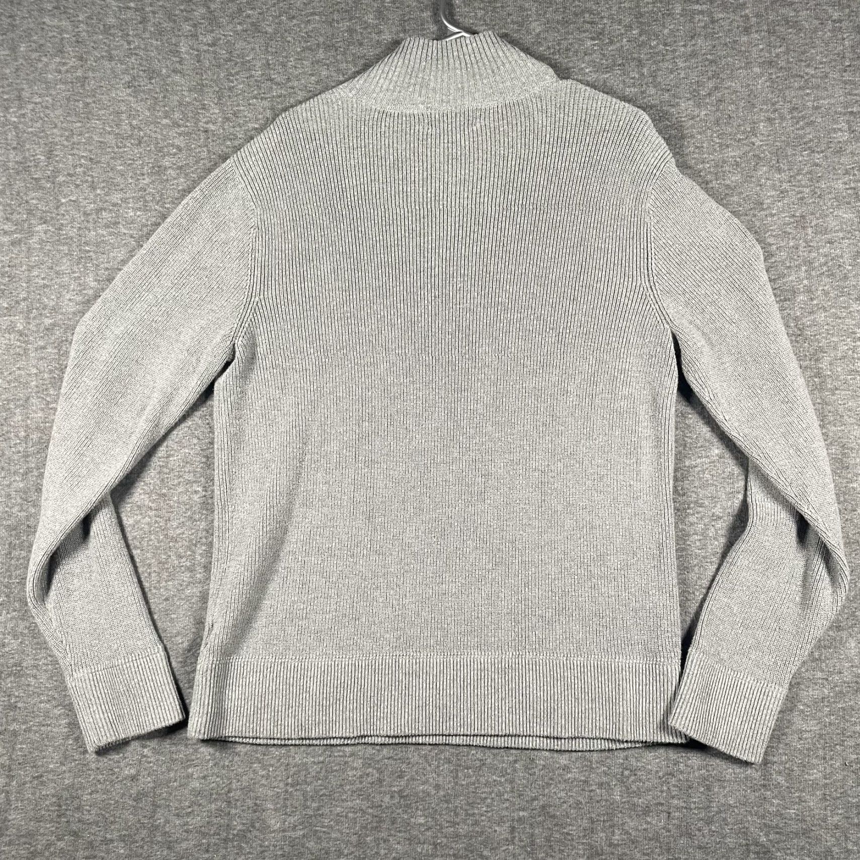Ralph Lauren VTG Polo Jeans Co Ralph Lauren Sweater Mens XL Gray Quarter Zip Cotton Ribbed Size US XL / EU 56 / 4 - 3 Thumbnail