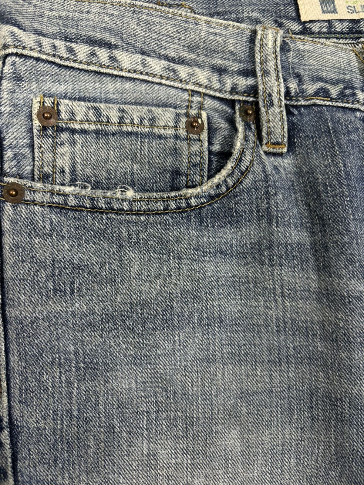 Balenciaga × Gap × Yeezy Vintage Gap 1969 Faded Slim Bootcut Distressed Grunge Jeans Size US 30 / EU 46 - 4 Thumbnail